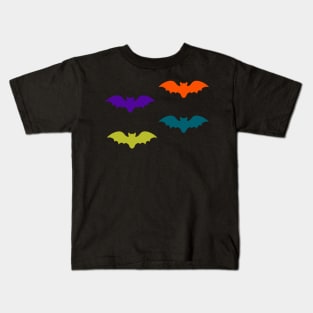 Bats Tile (Multicolor) Kids T-Shirt